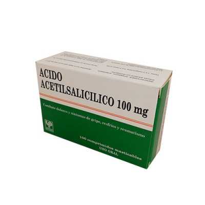 ACIDO ACETILSALICILICO 100mg X100COM. (PASTEUR) | AraucoMed