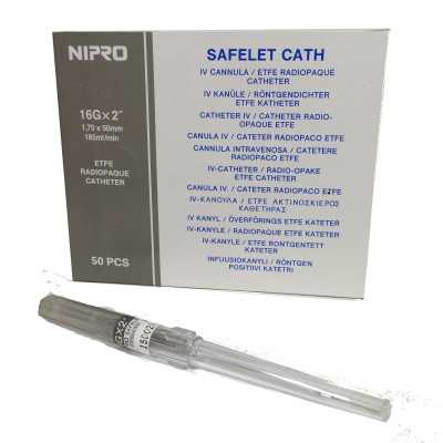 CATETER I.V. CON TEFLON 16GX2" (NIPRO) | AraucoMed Farmacia